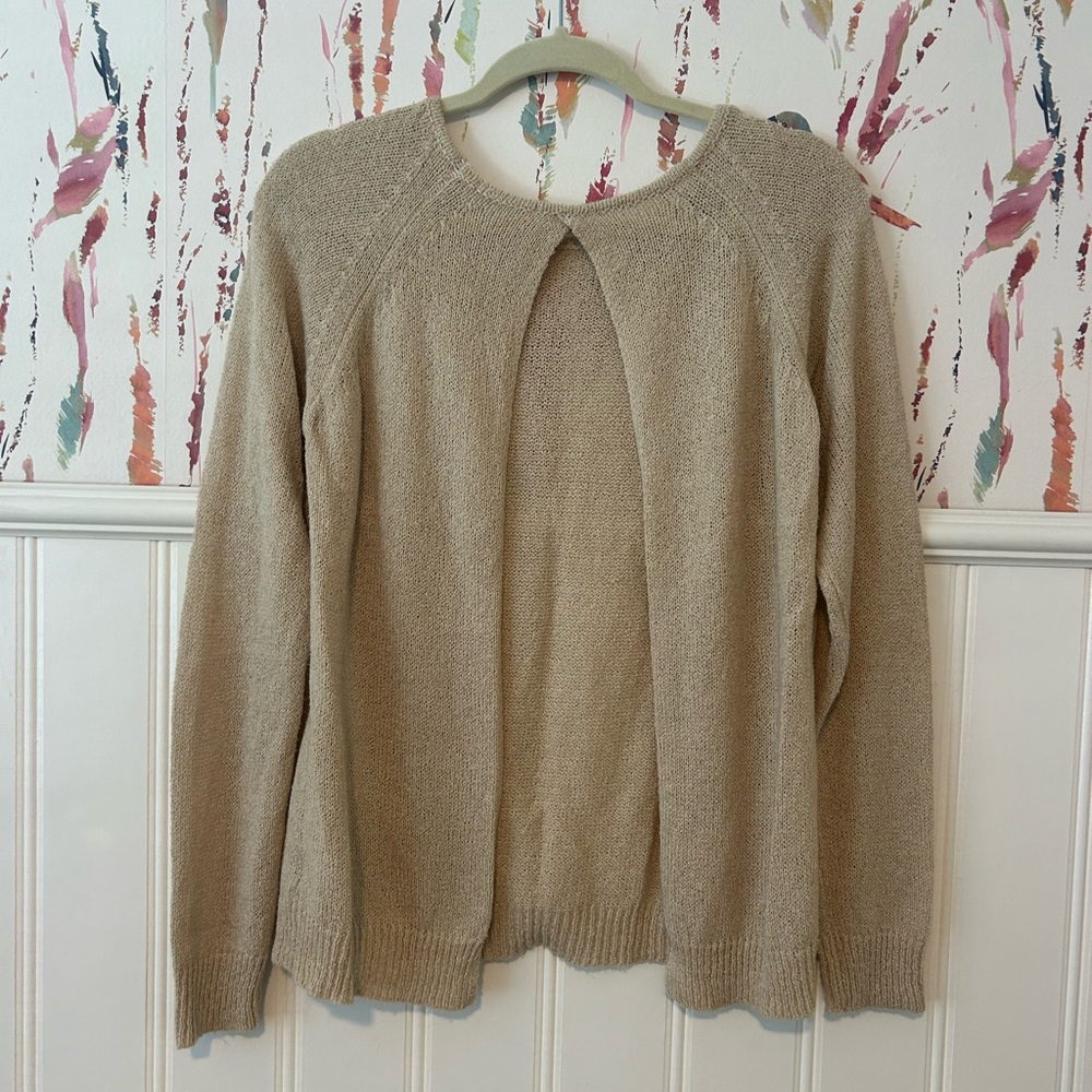 Tan Open Back Sweater - Picture 5 of 7
